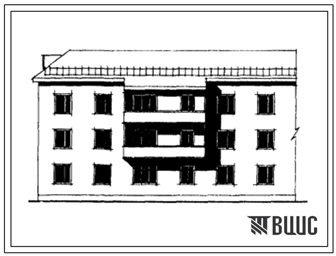 Типовой проект 52-0210с Трехэтажная блок-секция торцевая левая на 6 квартир (четырехкомнатных 4Б-3, пятикомнатных 5Б-3). Для строительства в районах с сейсмичностью 7 и 8 баллов. Для строительства во 2В, 3В климатических подрайонах Казахской ССР