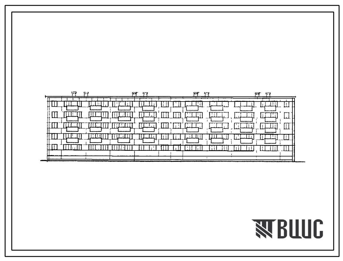 Типовой проект 1-467А-15  Пятиэтажный четырехсекционный крупнопанельный жилой дом на 60 квартир широтной ориентации.