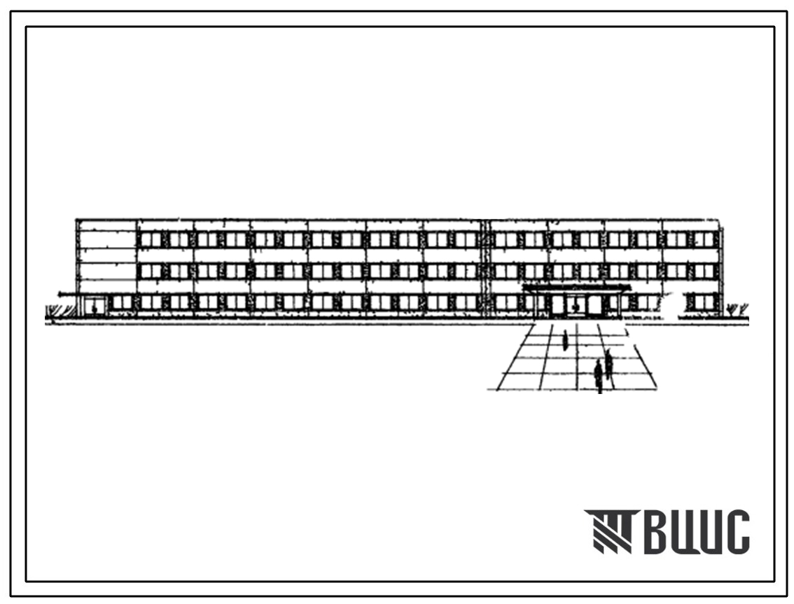 Типовой проект 416-4-34 Отдельностоящее административно-бытовое здание на 600 человек для предприятий черной металлургии.