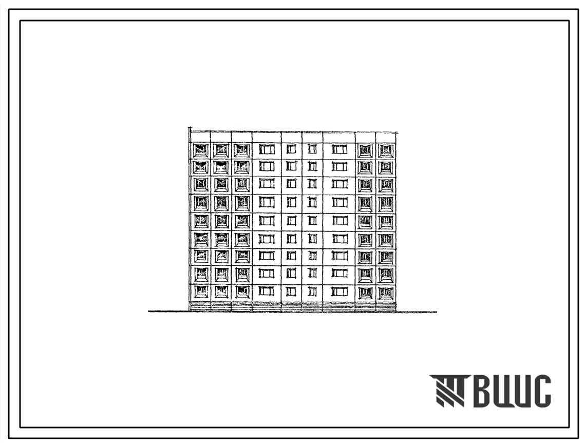 Типовой проект 97-0200с.84 Блок-секция 9-этажная 36-квартирная торцевая угловая левая 2Б.2Б.3Б.5Б