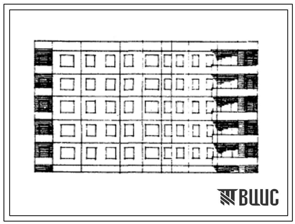 Типовой проект 90-020/1 Блок-секция 5-этажная 30-квартирная поворотная под углом 135 градусов с внешним углом 2Б.3Б.4Б - 2Б.3Б.4Б