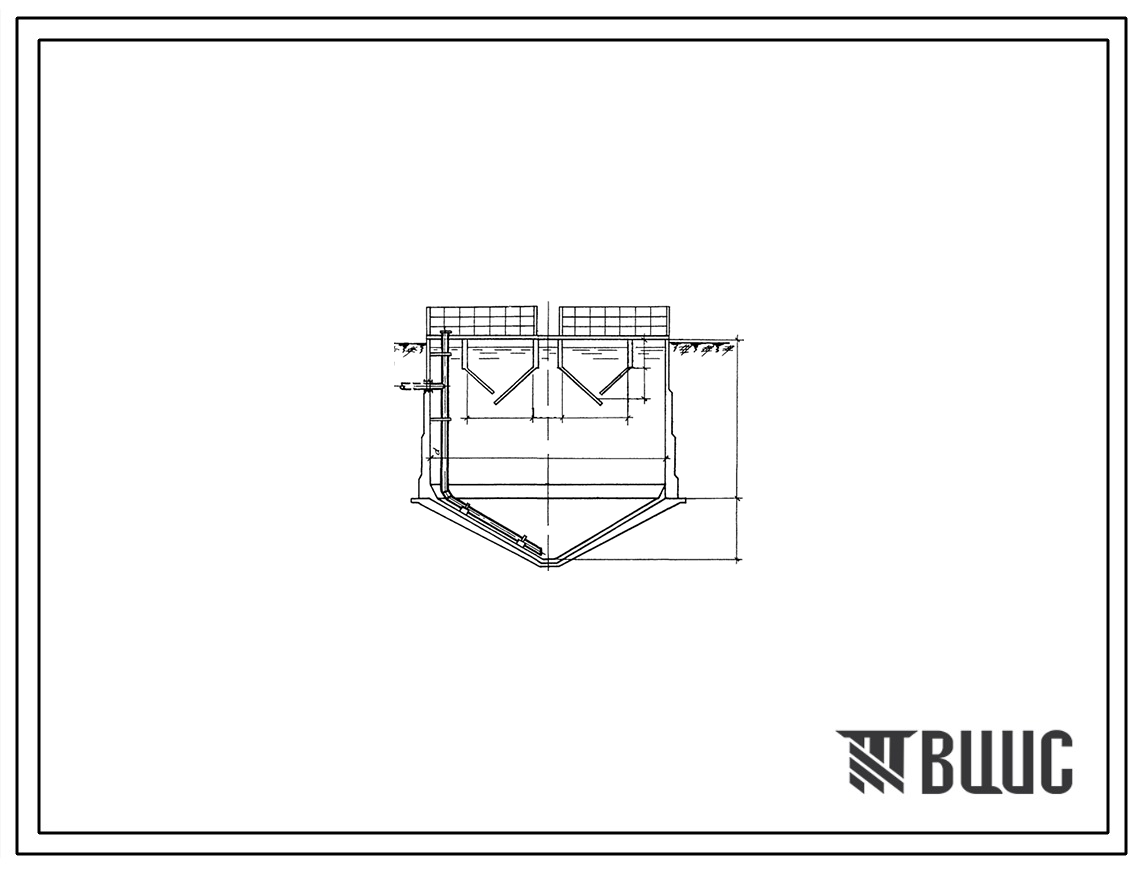 Типовой проект 902-2-72 Отстойники канализационные двухъярусные из монолитного железобетона диаметром 9 м