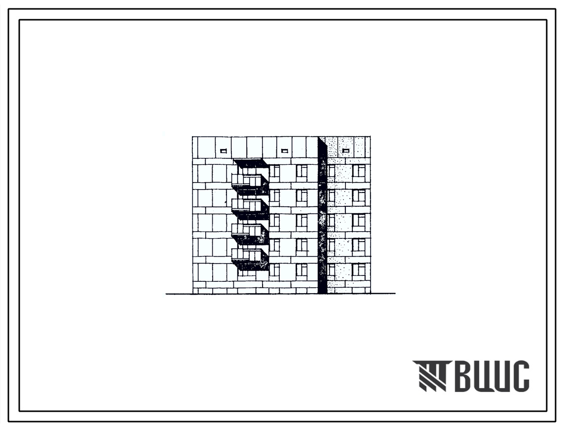 Типовой проект 114-035с/1 Пятиэтажная односекционная 15-квартирная угловая левая блок-секция (однокомнатных 1Б -5, трехкомнатных 3А — 5, четырехкомнатных 4Б — 5) из крупных блоков. Для строительства в районах сейсмичностью 7 баллов.