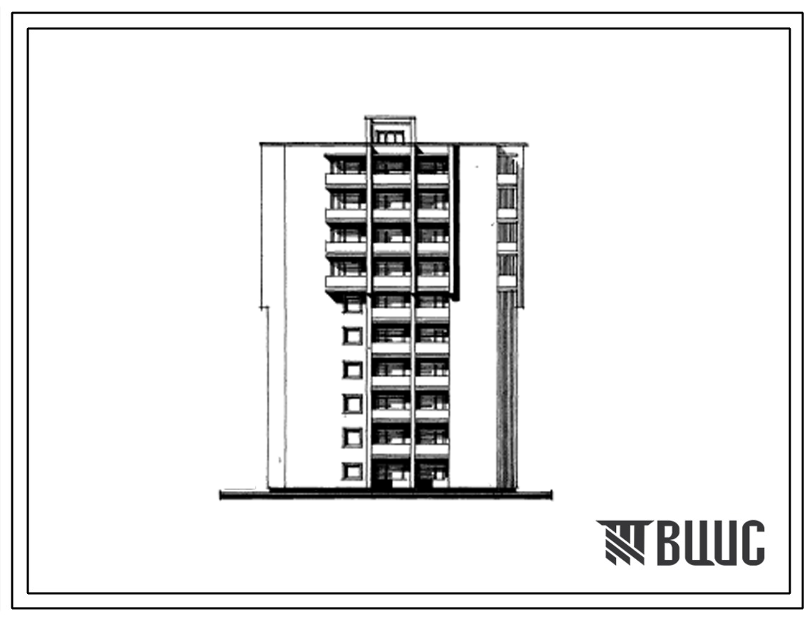 Типовой проект 117-011 Девятиэтажная блок-секция на 38 квартир для строительства во 2 строительно-климатической зоне.