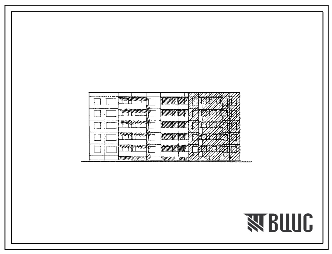 Типовой проект 121-031 Пятиэтажная блок-секция рядовая торцевая поворотная под углом 1350 (внутренний угол) на 30 квартир (однокомнатных 1Б-10, двухкомнатных 2Б-10, четырехкомнатных 4Б-10). Для строительства в 1В климатическом подрайоне, 2 и 3 климатическ