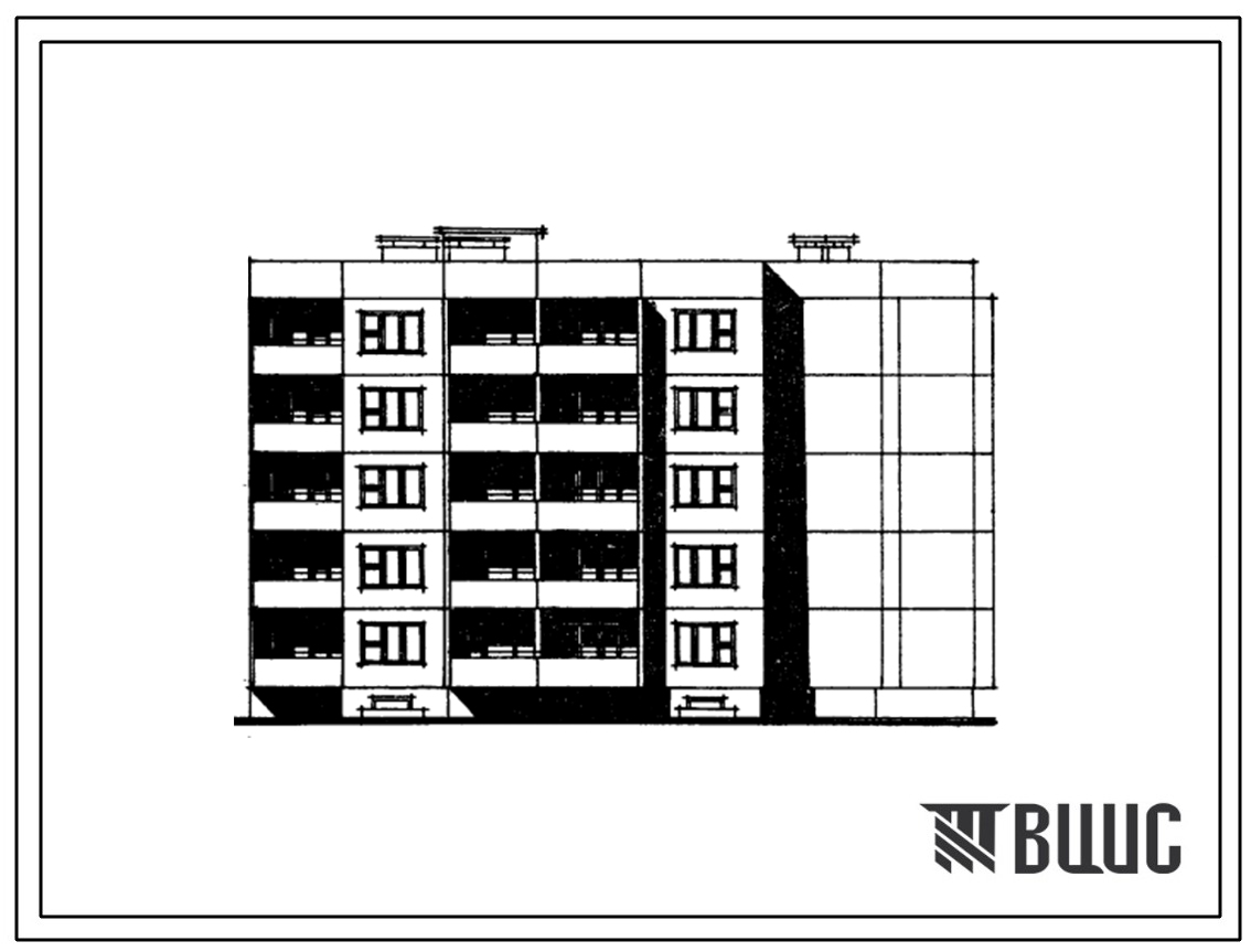 Типовой проект 210-012 Угловая блок-секция 5 этажная 20 квартирная