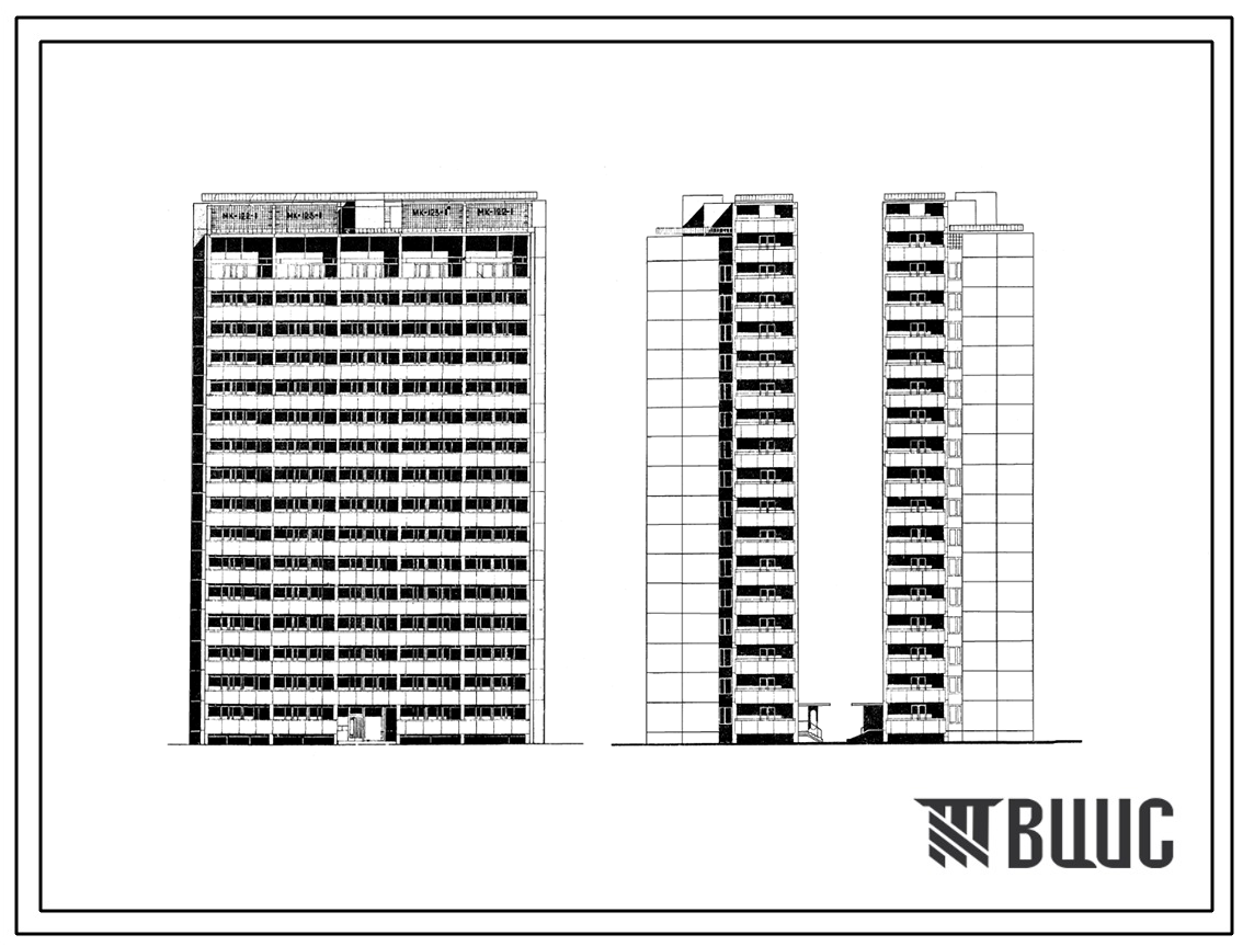 Типовой проект II-68-01/16ю(2-Редакция) 16-этажный 1- секционный 111-квартирный жилой дом . 2-Редакция.