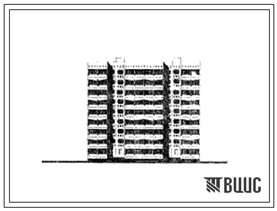 Типовой проект 148-019сп Девятиэтажная блок-секция рядовая на 36 квартир (трехкомнатных 3Б-1, четырехкомнатных 4Б-35). Для строительства в 4Г климатическом подрайоне г.Ташкента сейсмичностью 8 баллов на грунтах 2 типа просадочности