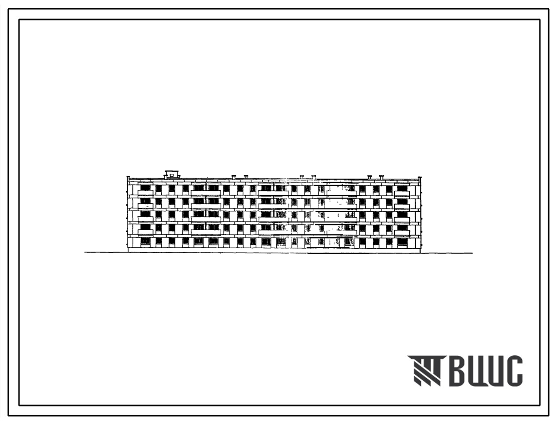 Типовой проект 1-439А-35 Пятиэтажный четырехсекционный дом на 80 квартир со стенами из крупных блоков для кооперативного строительства. Для строительства во 2 и 3 строительно-климатических зонах.
