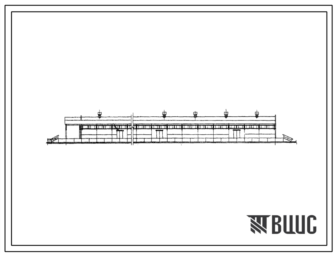 Типовой проект 709-37 Отапливаемый склад служб материально-технического обеспечения железных дорог.