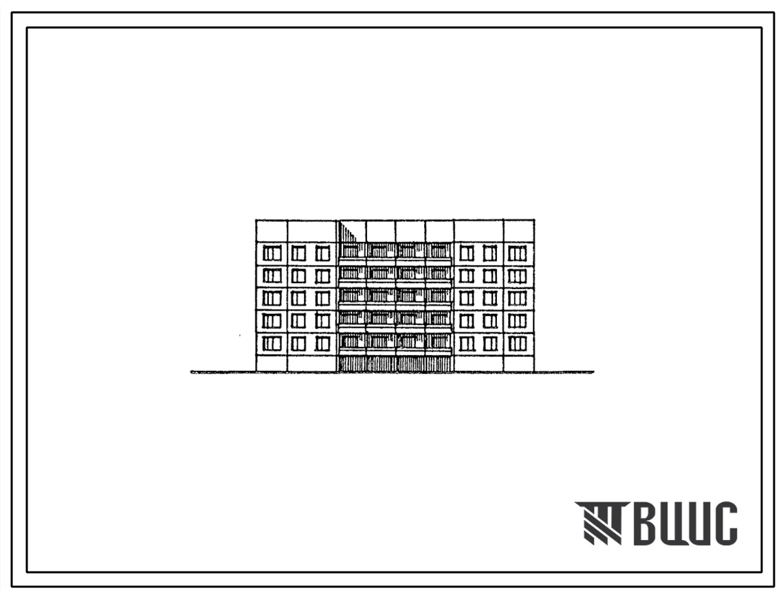 Типовой проект 84-061.1.88 Блок-секция 5-этажная 30-квартирная рядовая