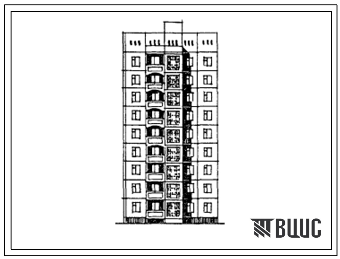 Типовой проект 146-015сп.85 Блок-секция 9-этажная 27-квартирная торцевая левая 1Б.1Б.3Б. Для строительства в 4Г климатическом подрайоне сейсмичностью 8 баллов на грунтах 2 типа просадочности.