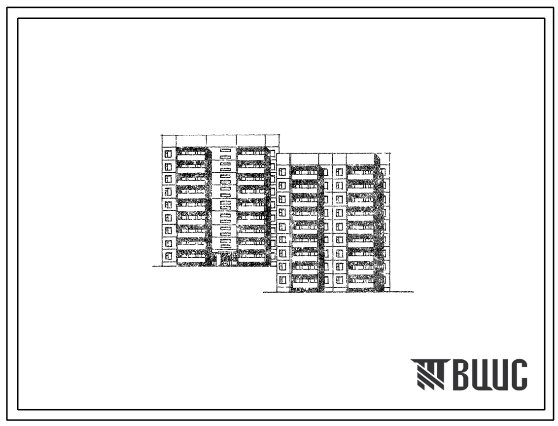 Типовой проект 75-07/1.2 Блок-секция 9-этажная 36 квартирная рядовая 2Б-2Б-3Б-3Б