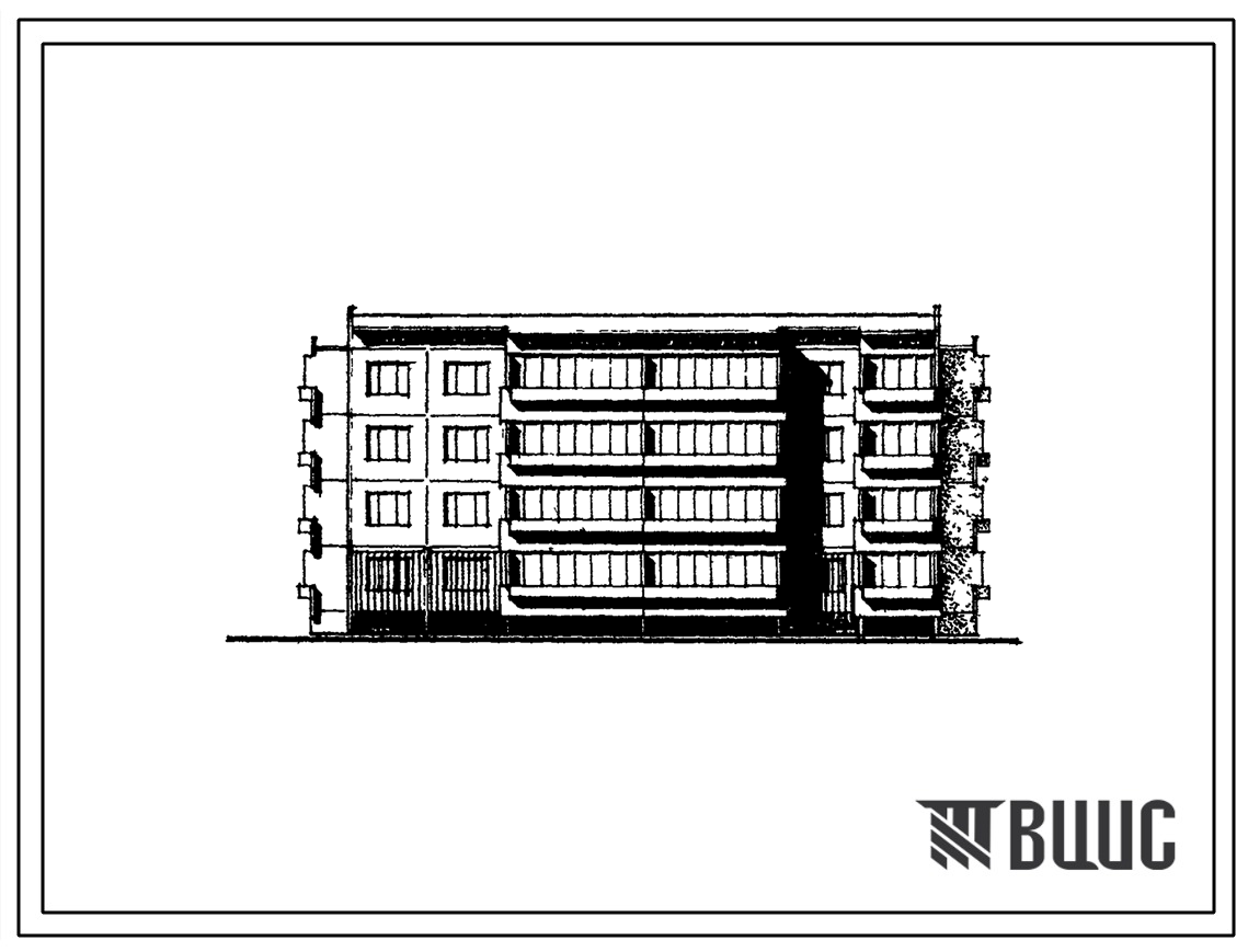 Типовой проект 76-018сп/1 Четырехэтажная блок-секция двухторцевая на 24 квартиры (однокомнатных 1Б-16, двухкомнатных 2Б-8). Для строительства в 4А и 4Г климатических подрайонах сейсмичностью 7 баллов, на грунтах 2 типа просадочности