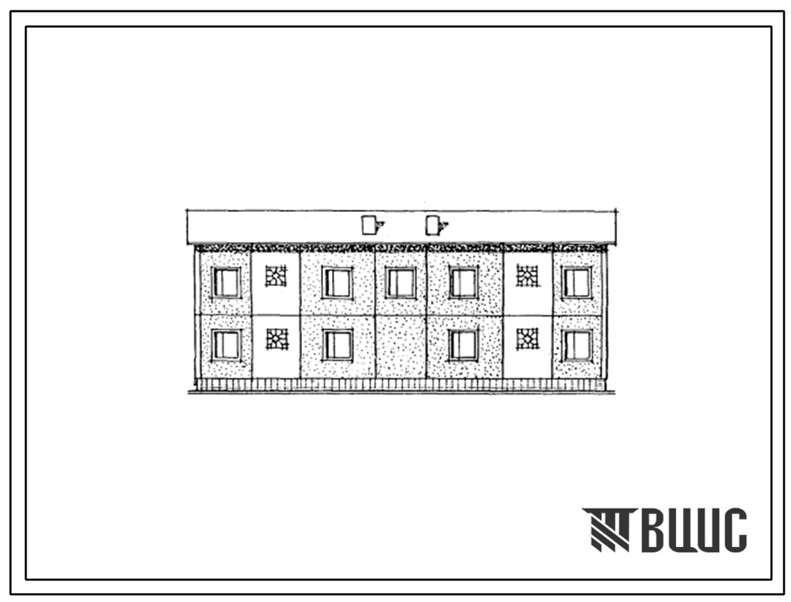 Типовой проект 222-022.1с.13.87 2-этажная 4-квартирная блок-секция с 3-комнатными квартирами. Для строительства в Узбекской ССР. .(Конструктивный вариант высота этажа 2,8м 222-022.2с.13.87).