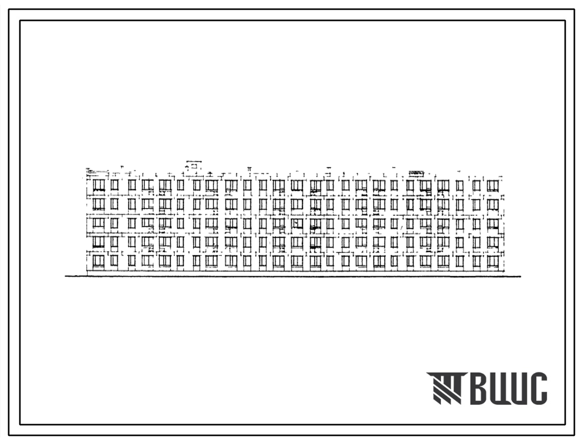 Типовой проект 1-439А-44  Пятиэтажный крупноблочный жилой дом на 120 квартир для малосемейных. Для строительства во II и III строительно-климатических зонах.