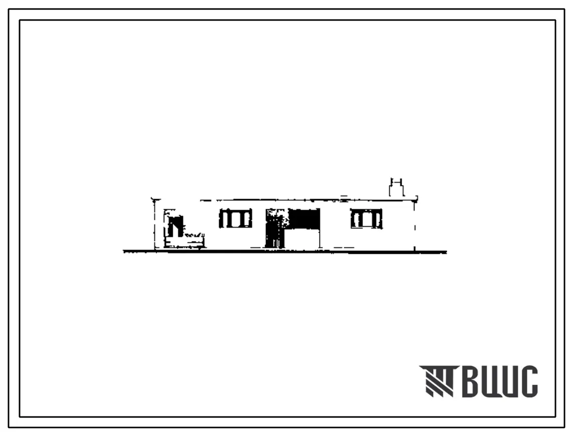 Типовой проект 284-4-81 Баня сухого жара на 2 камеры отдельно стоящая. Здание одноэтажное. Стены из кирпича.