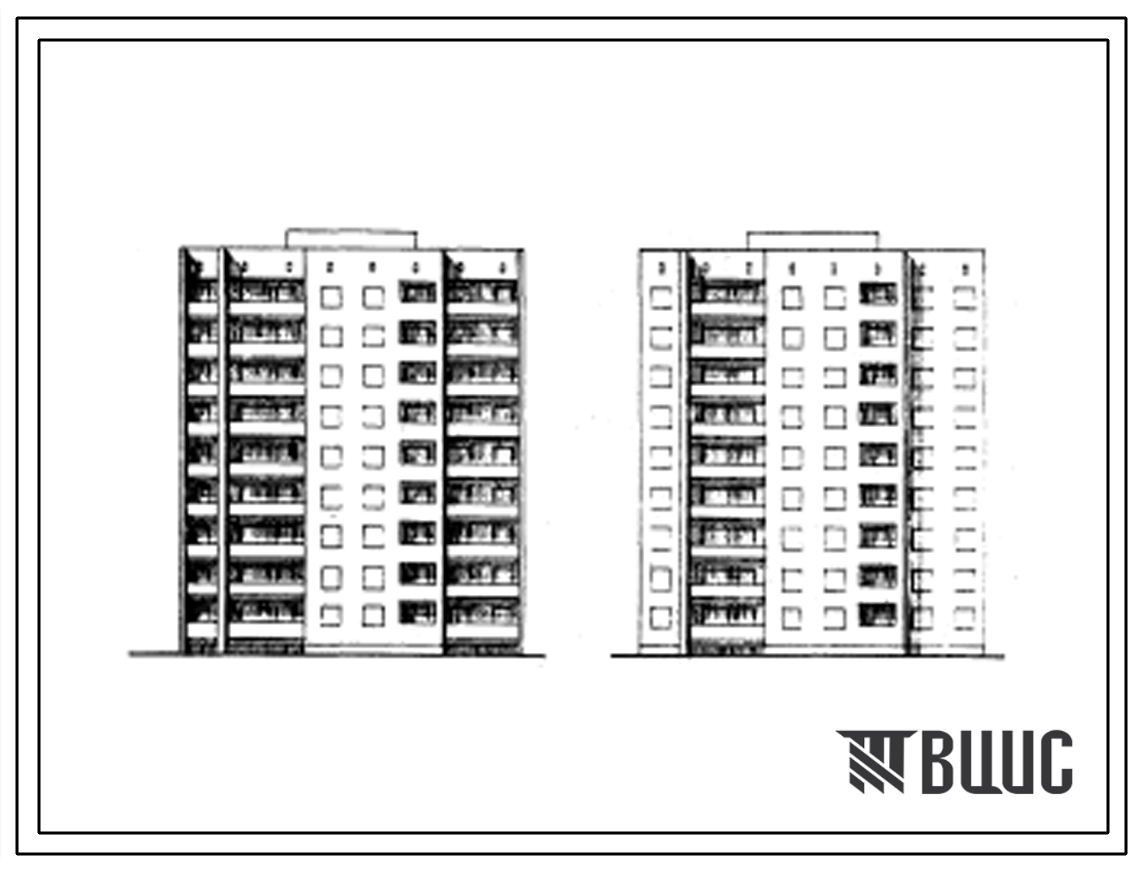 Типовой проект 85-013/1 Блок- девятиэтажная 36-квартирная (однокомнатных 1Б-9; двухкомнатных 2Б-9; трехкомнатных 3Б-9; четырехкомнатных 4Б-9).