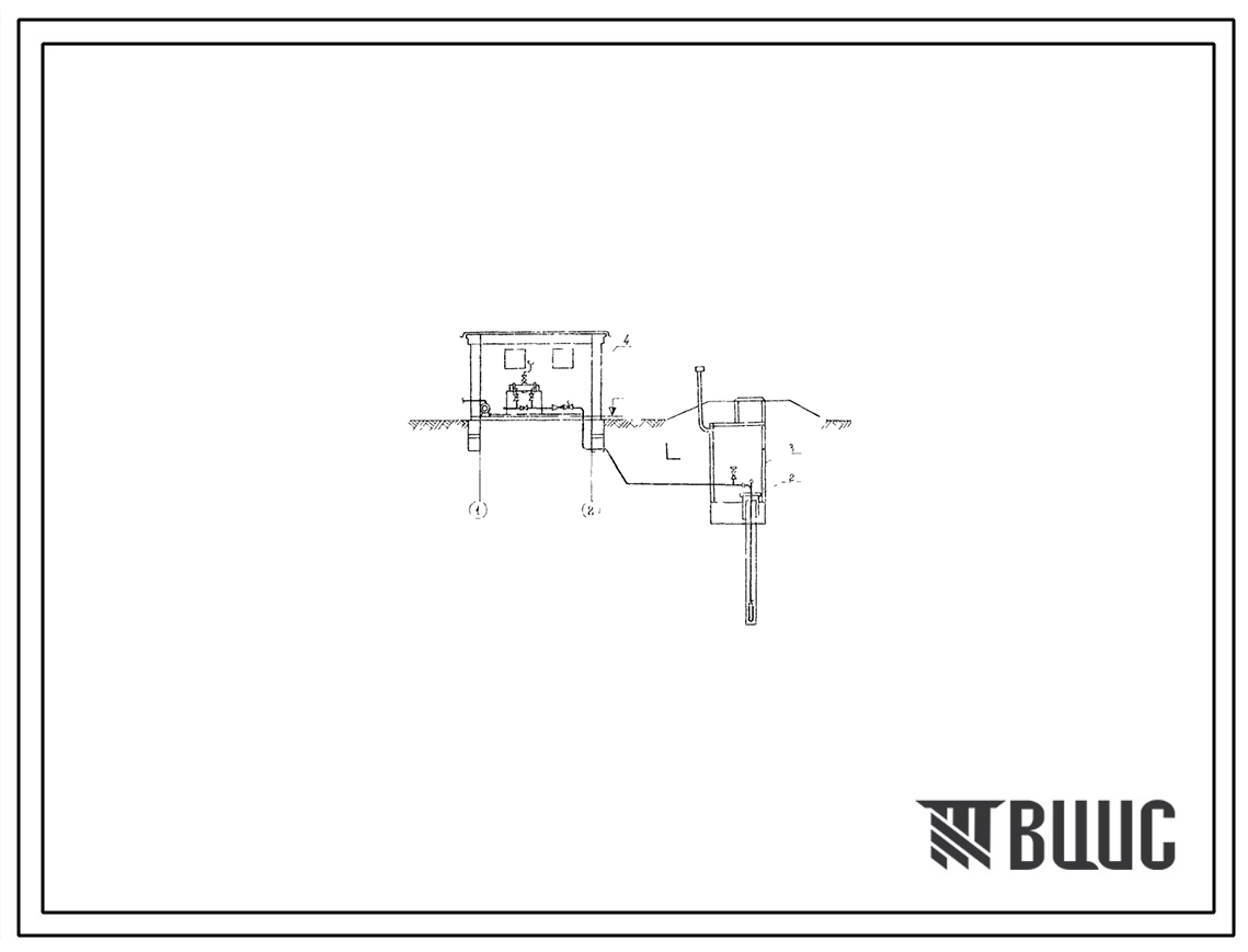 Типовой проект 901-2-107 Насосные станции на трубчатых колодцах с насосами ЭЦВ производительностью от 25 до 63 м3/ч и бактерицидными установками ОВ-50