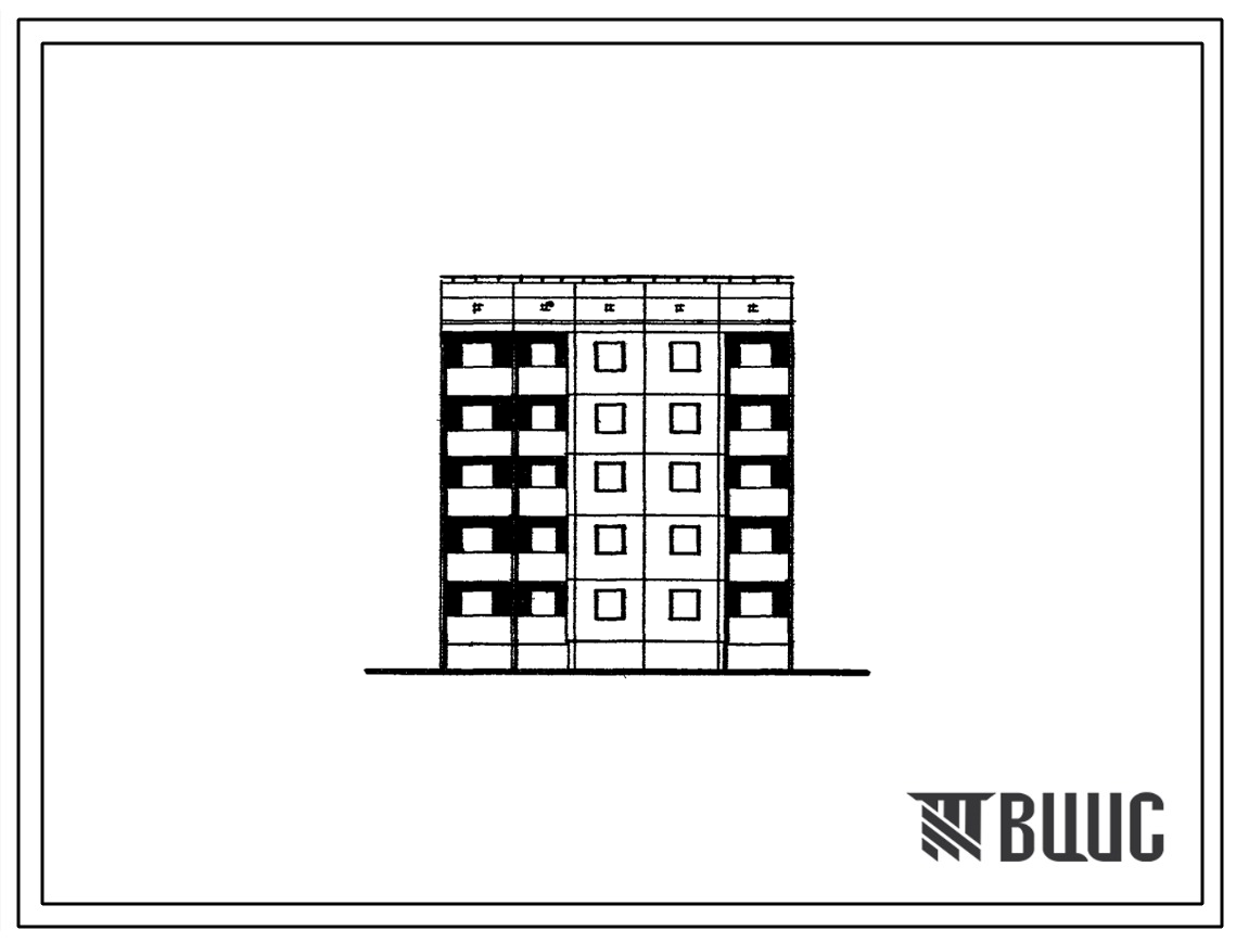 Фасады Типовой проект 94-018/1.2 5-этажная  рядовая и торцовая блок-секция на 10 квартир правая 3Б-4Б