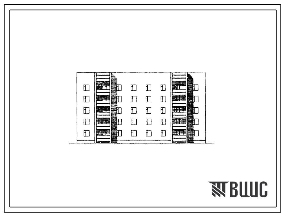 Типовой проект 86-04.86 Пятиэтажная блок-секция на 28 квартир. Для строительства в городах и поселках городского типа