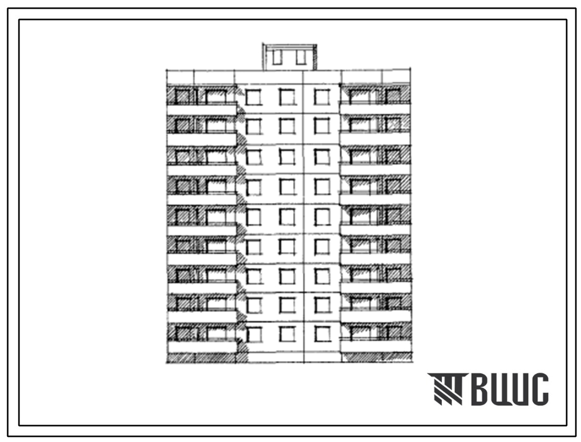 Типовой проект 90-05/1 9-этажная 36-квартирная блок-секция 1Б.2Б.3Б.3Б рядовая