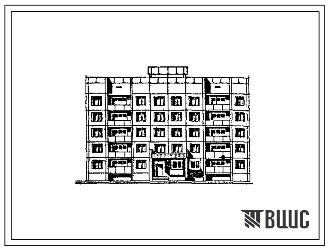 Типовой проект 101-02 Блок-секция 5-этажная, 19-квартирная, рядовая-торцевая 2Б-2Б-3Б-3Б