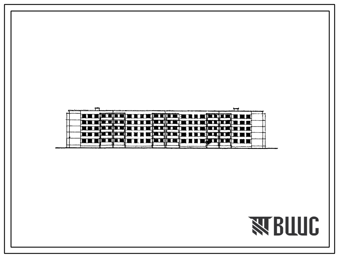Типовой проект 111-88-3/74 Пятиэтажный шестисекционный дом на 70 квартир (двухкомнатных 2Б-30, трехкомнатных 3Б-40)