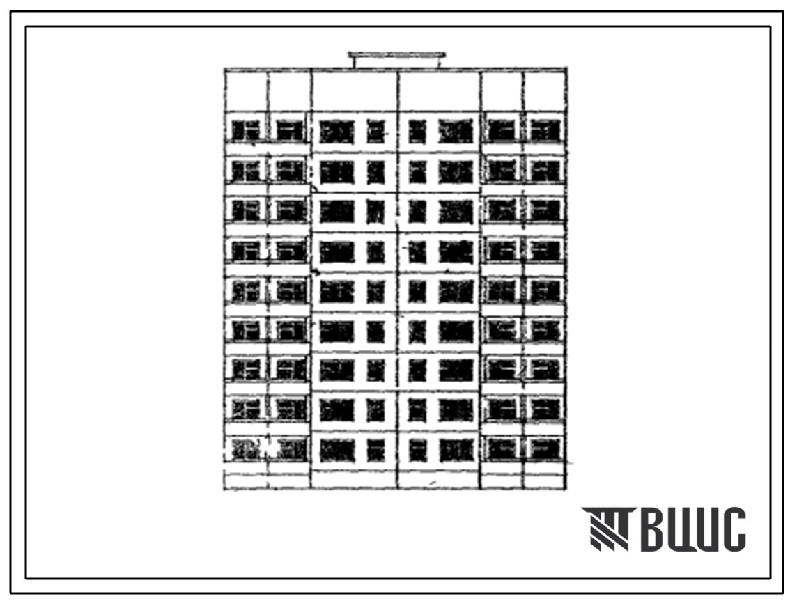 Типовой проект 83-016/1.2 Девятиэтажная 36-квартирная блок-секция 2Б.2Б.3Б.3Б. рядовая с торцовыми окончаниями.
