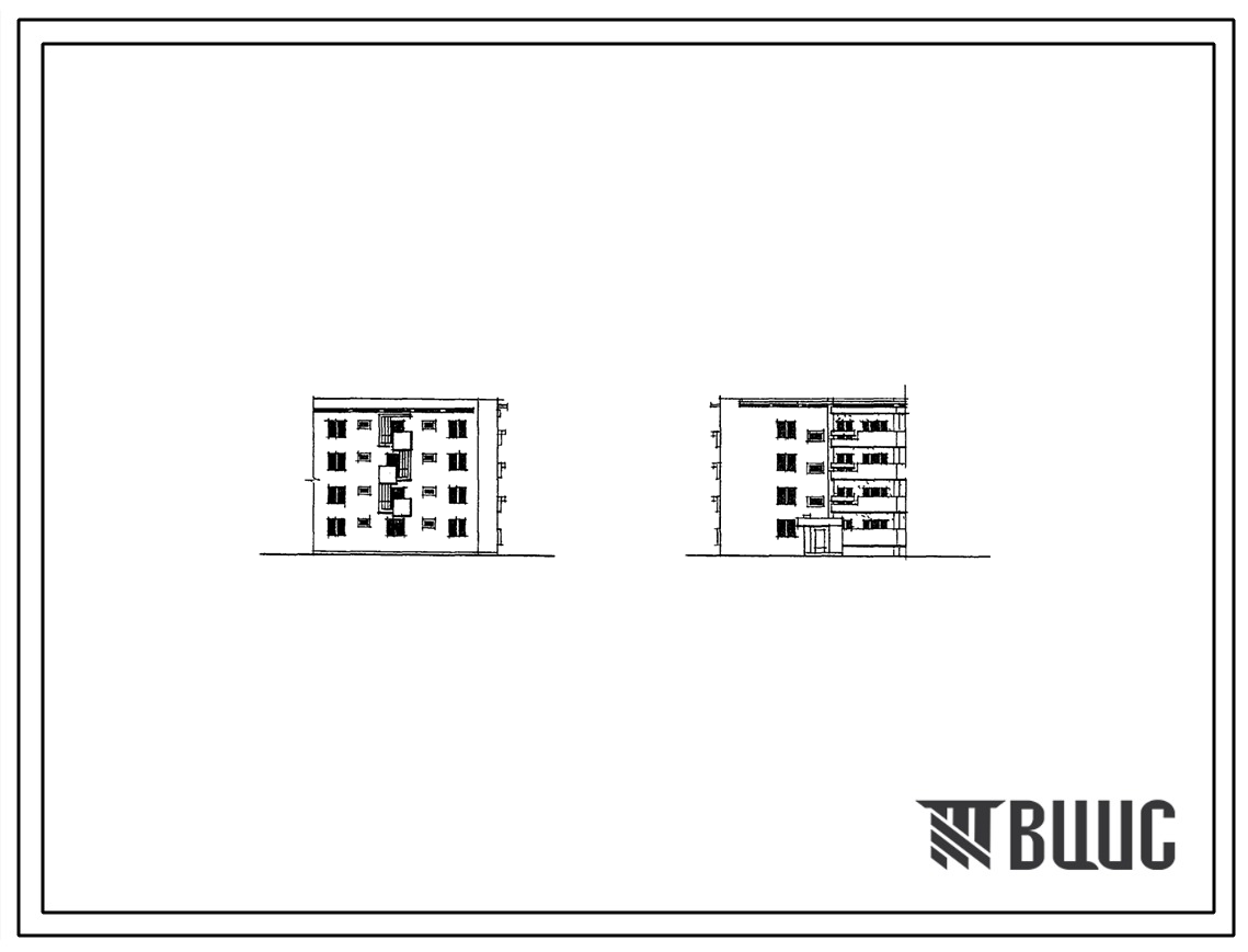 Типовой проект 77-017сп Четырехэтажная блок-секция торцевая правая на 8 квартир для строительства в районах с сейсмичностью 8 и 9 баллов.