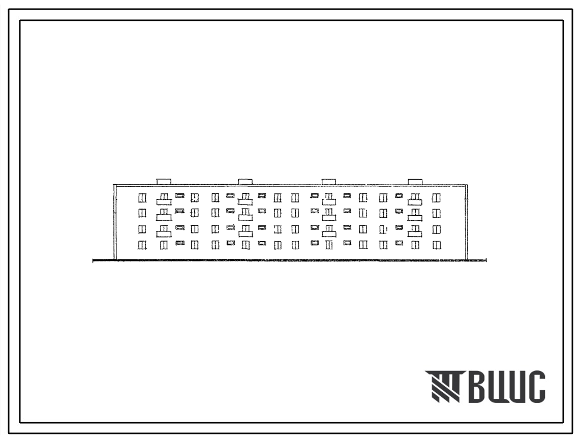 Типовой проект 114-109-2С Четырехэтажный четырехсекционный 40-квартирный жилой дом (однокомнатных 16, двухкомнатных 16, трехкомнатных 8). Для строительства в 4 строительно-климатическом районе в республиках Закавказья сейсмичностью 7 баллов.