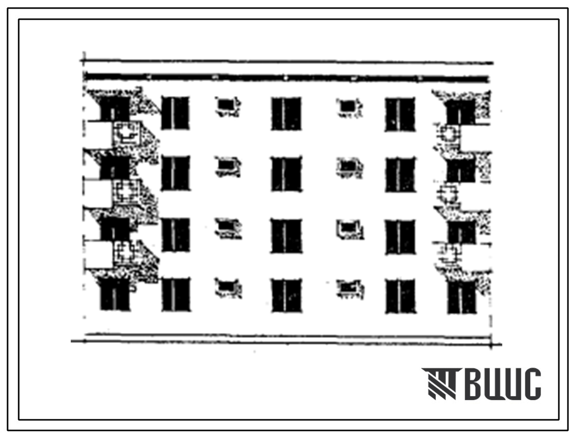 Типовой проект 77-041сп/1 Блок-секция 4-этажного дома на 8 квартир (4Б-5Б)