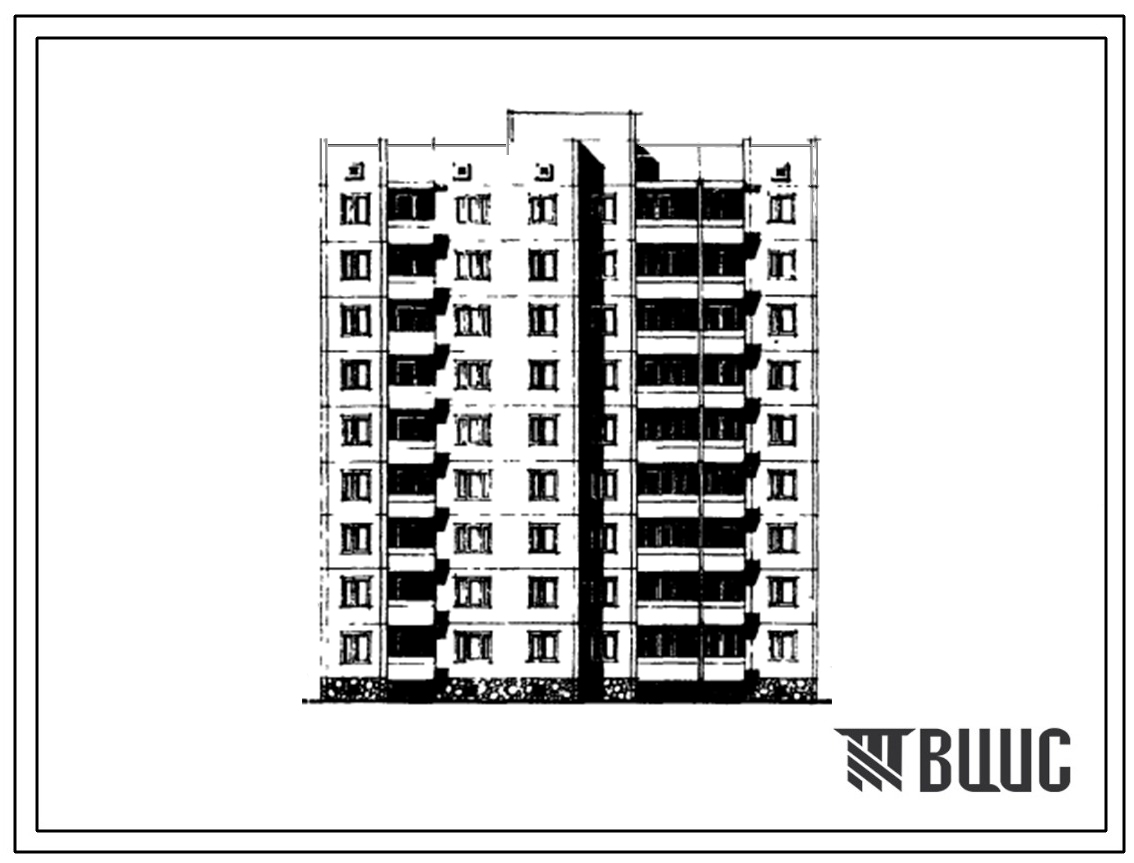 Типовой проект 135-0202C/1.2 Блок-секция 9-этажная 36-квартирная рядовая 1Б-2Б-3Б-4Б