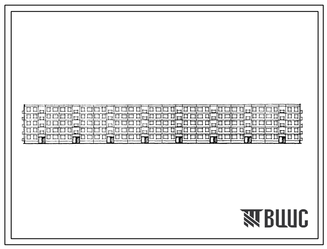 Типовой проект 1-468Д-9 Пятиэтажный восьмисекционный дом на 109 квартир (однокомнатных  9, двухкомнатных  69, трехкомнатных  11, четырехкомнатных  20). Для строительства во II и III строительно-климатических зонах.
