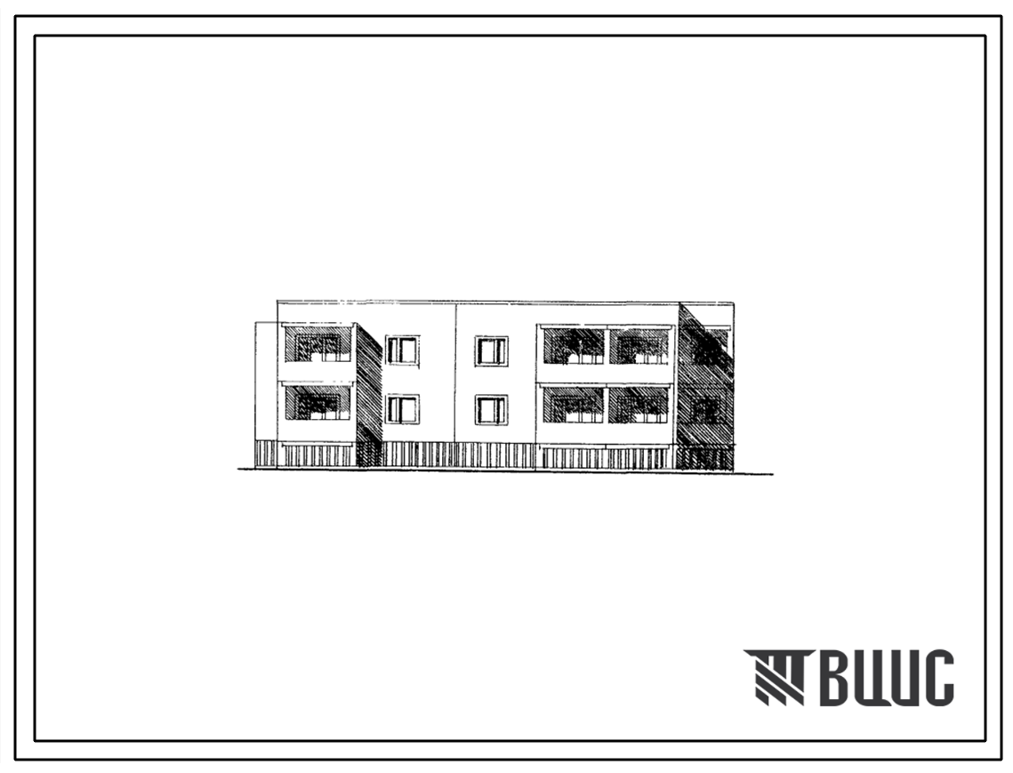 Типовой проект 85-040/1 Двухэтажная блок-секция угловая (торцевая) левая на 8 квартир (однокомнатных 1Б-2, двухкомнатных 2Б-4, четырехкомнатных 4Б-2). Для строительства в 1В климатическом подрайоне, 2 и 3 климатических районах