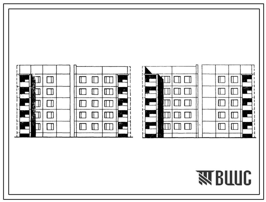 Типовой проект 125-023 Блок-секции 5-этажные 10-квартирные угловая левая и правая