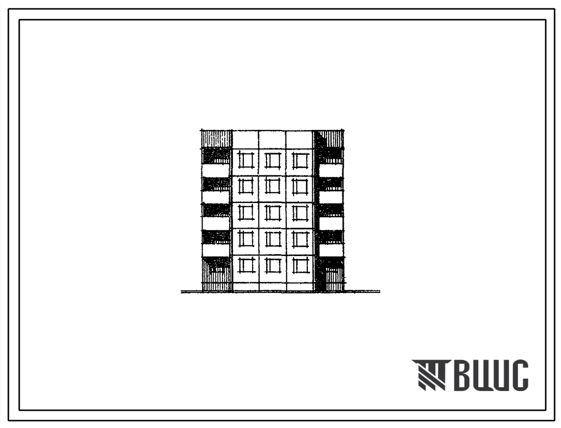Типовой проект 91-013 5-этажная 10-квартирная рядовая -торцевая блок-секция (трехкомнатных 3А-5, четырехкомнатных 4Б-5) для строительства во 2Б, 2В, 2Г, 3А, 3Б, 3В климатических подрайонах.