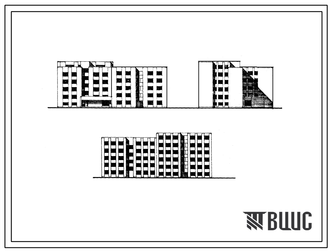 Типовой проект 164-80-63 Общежитие для рабочих и служащих на 204 человека. Жилой блок с ячейками на 12 человек. Для строительства во 2 климатическом районе Эстонской ССР