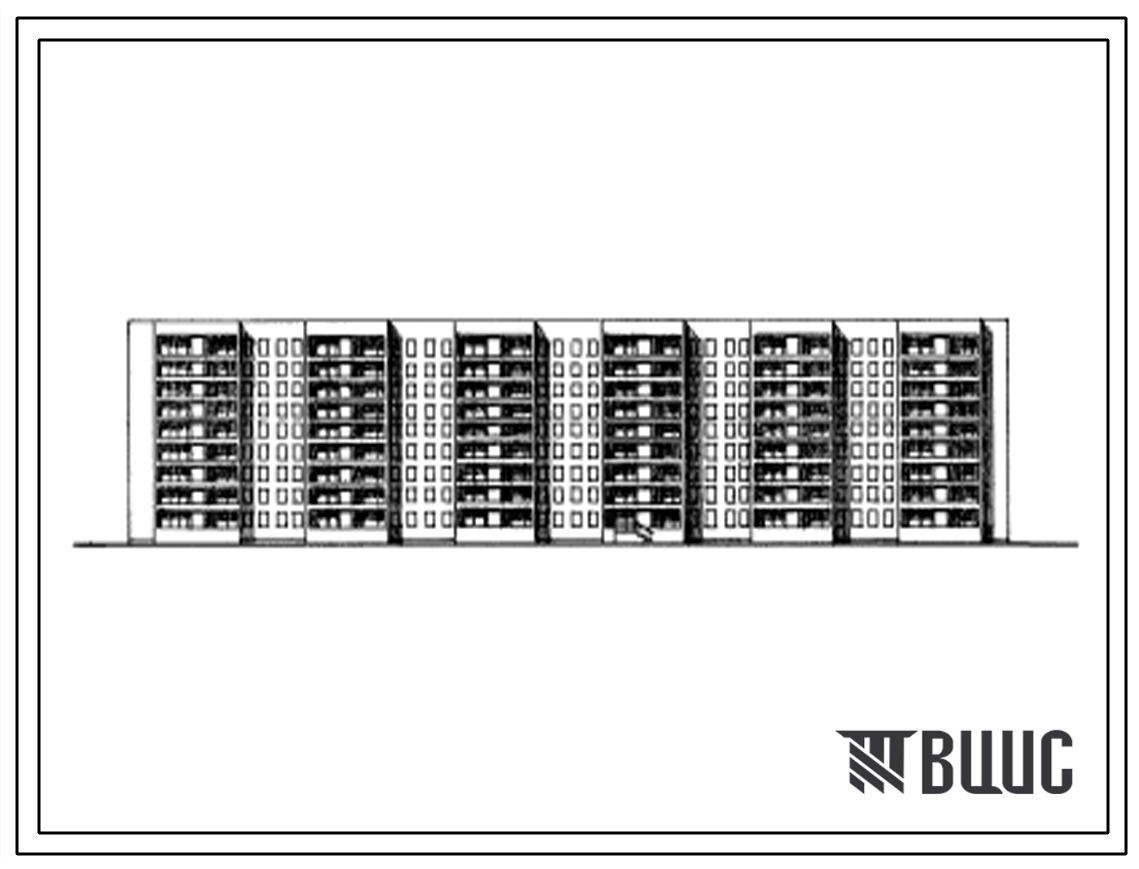 Типовой проект 114-86-3 Девятиэтажный шестисекционный жилой дом на 198 квартир.