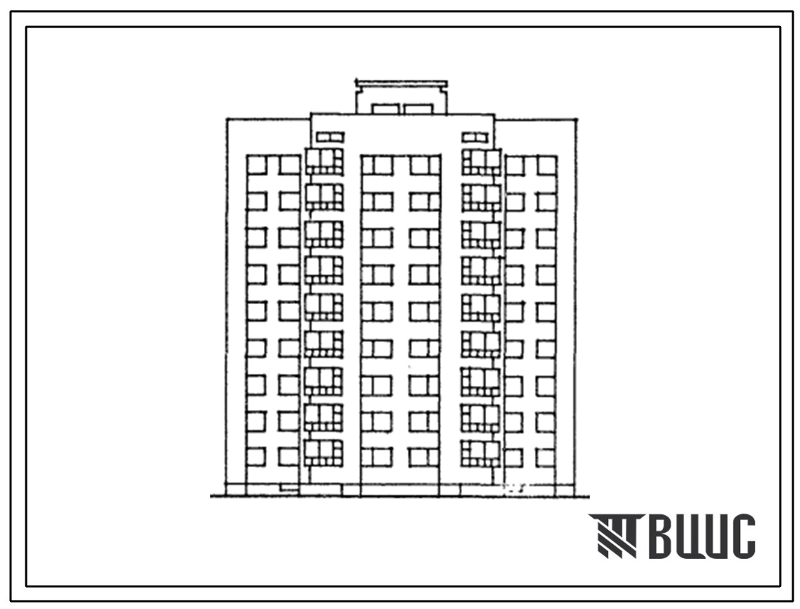 Типовой проект 1-318-0114.13.87 Блок-секция 9-этажная 36-квартирная рядовая с торцевыми окончаниями 1-2-3-4. Для строительства в Литовской ССР.