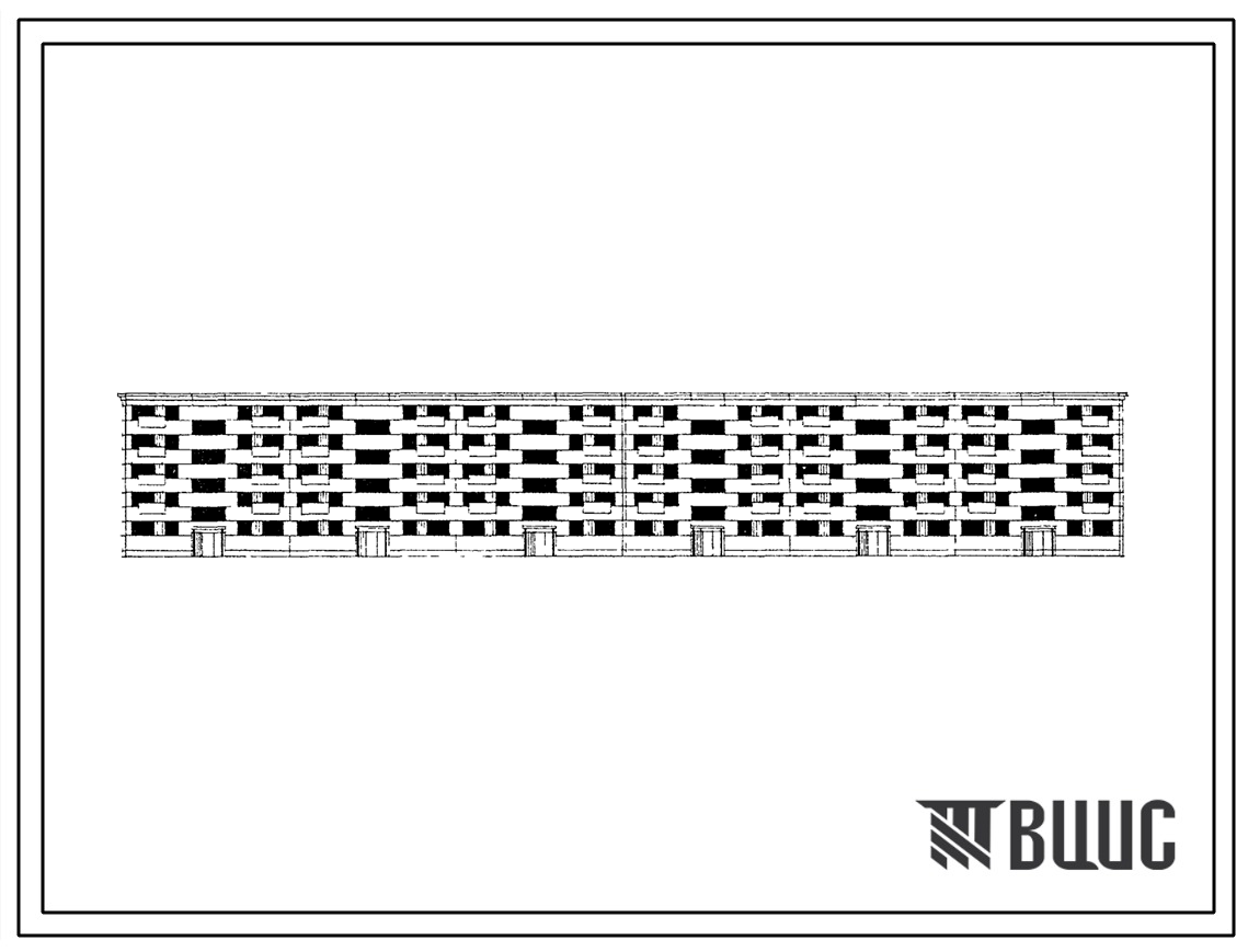 Типовой проект 1-467А-7  Пятиэтажный шестисекционный крупнопанельный жилой дом на 90 квартир.(Вариант конструкций из автоклавного силикатобетона)