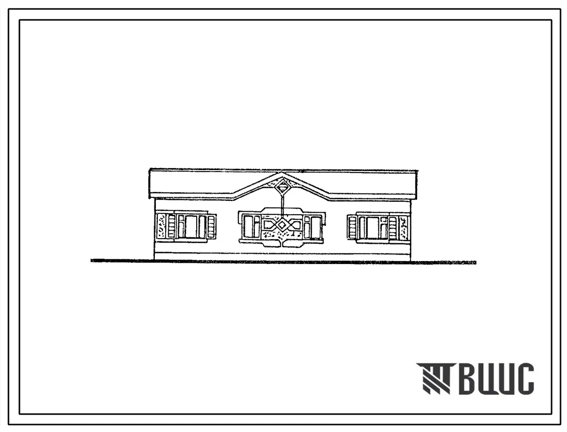 Типовой проект 184-000-452сп.13.86 Одноэтажный дом с пятикомнатной квартирой типа 5Б. (Ввод опубл. в И-10-86). Для Туркменской ССР