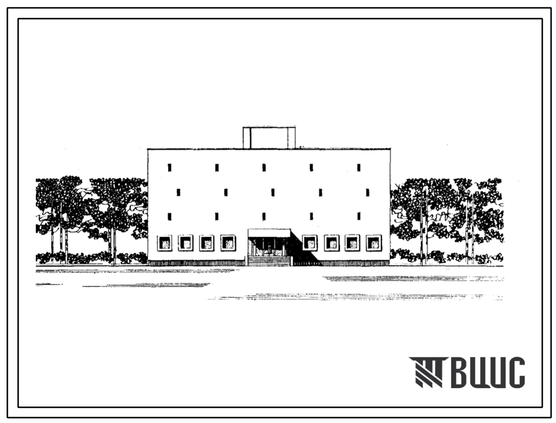 Типовой проект 264-24-3 Здание государственного архива на 400 тыс. единиц хранения. Для строительства во 2 и 3 строительно-климатических зонах.