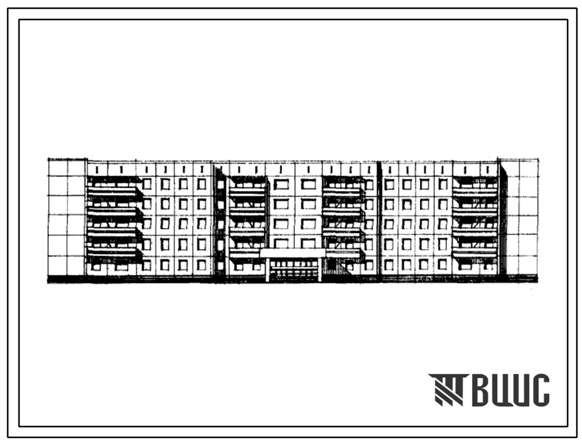 Типовой проект 161-97-56/1 5-этажное общежитие на 390 мест для рабочих и служащих