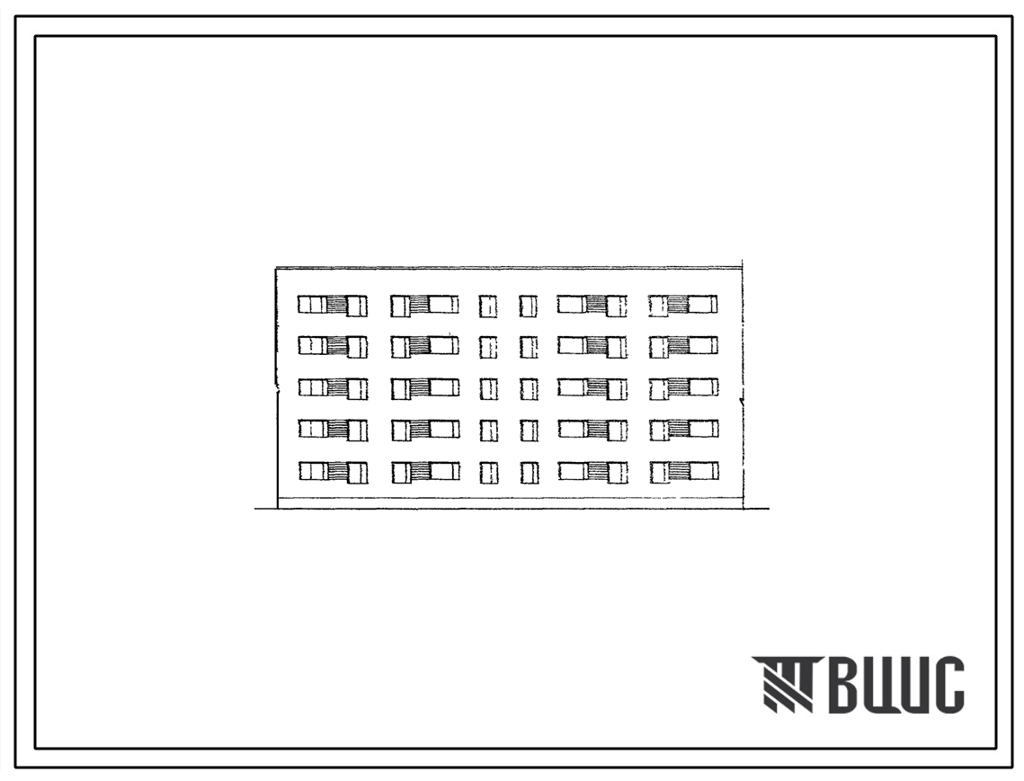 Типовой проект 86-08 5-этажная 20-квартирная рядовая блок-секция 3Б.4Б-3Б.4Б. Для строительства в 1В, 2Б, 2В, 2Г климатических подрайонах.
