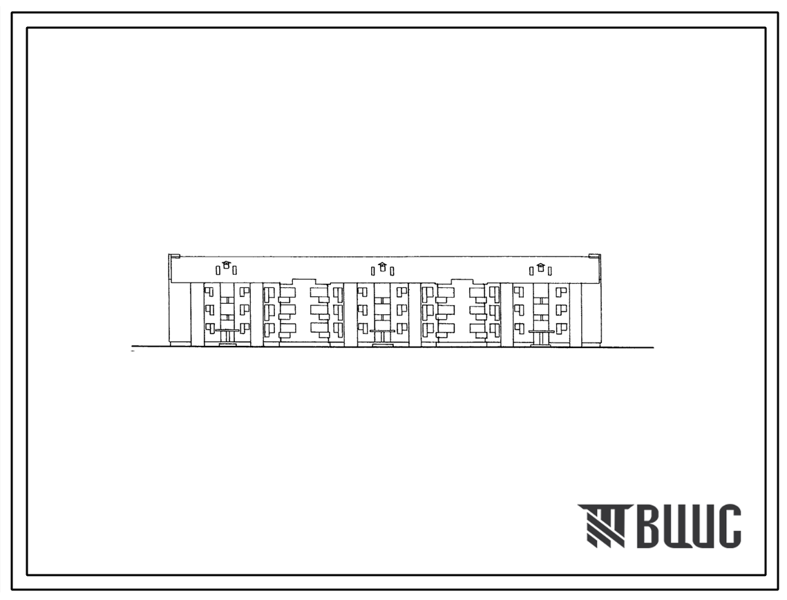Типовой проект 114-12-125 3-этажный 3-секционный дом на 36 квартир (однокомнатных-6, двухкомнатных-18, трехкомнатных-12) со стенами из кирпича. Для строительства в 1В и 2В климатических подрайонах.