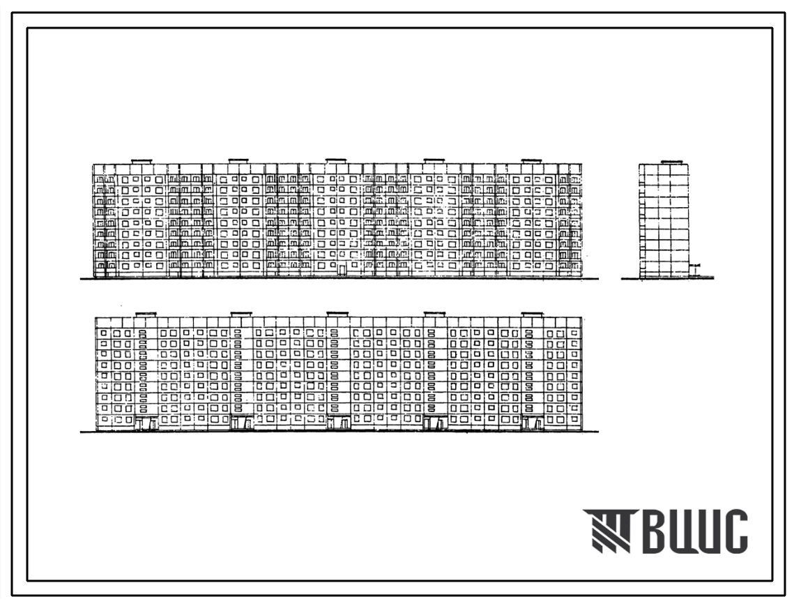 Типовой проект П37/9-515 9-этажный 5-секционный 180-квартирный панельный жилой дом