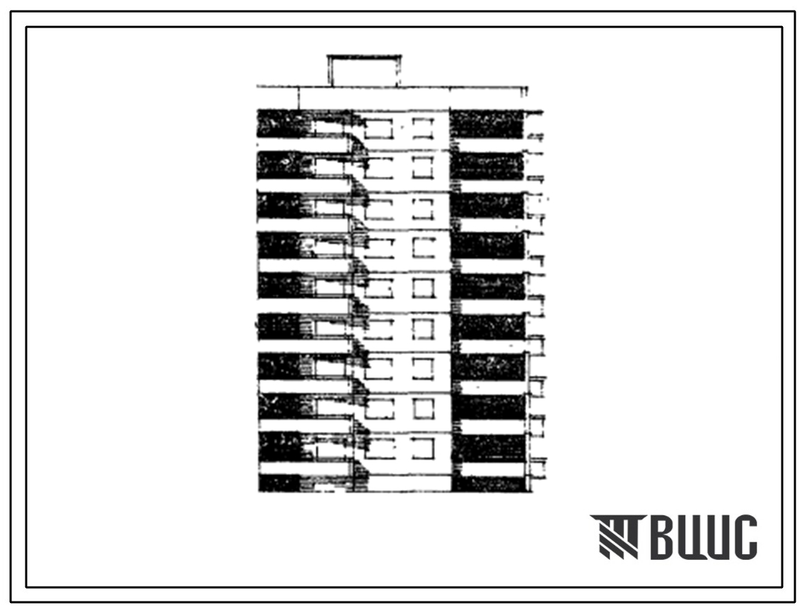 Типовой проект 90-031/1 Блок-секция 9-этажная 27-квартирная поворотная под углом 90 градусов 3Б.3Б.4Б.