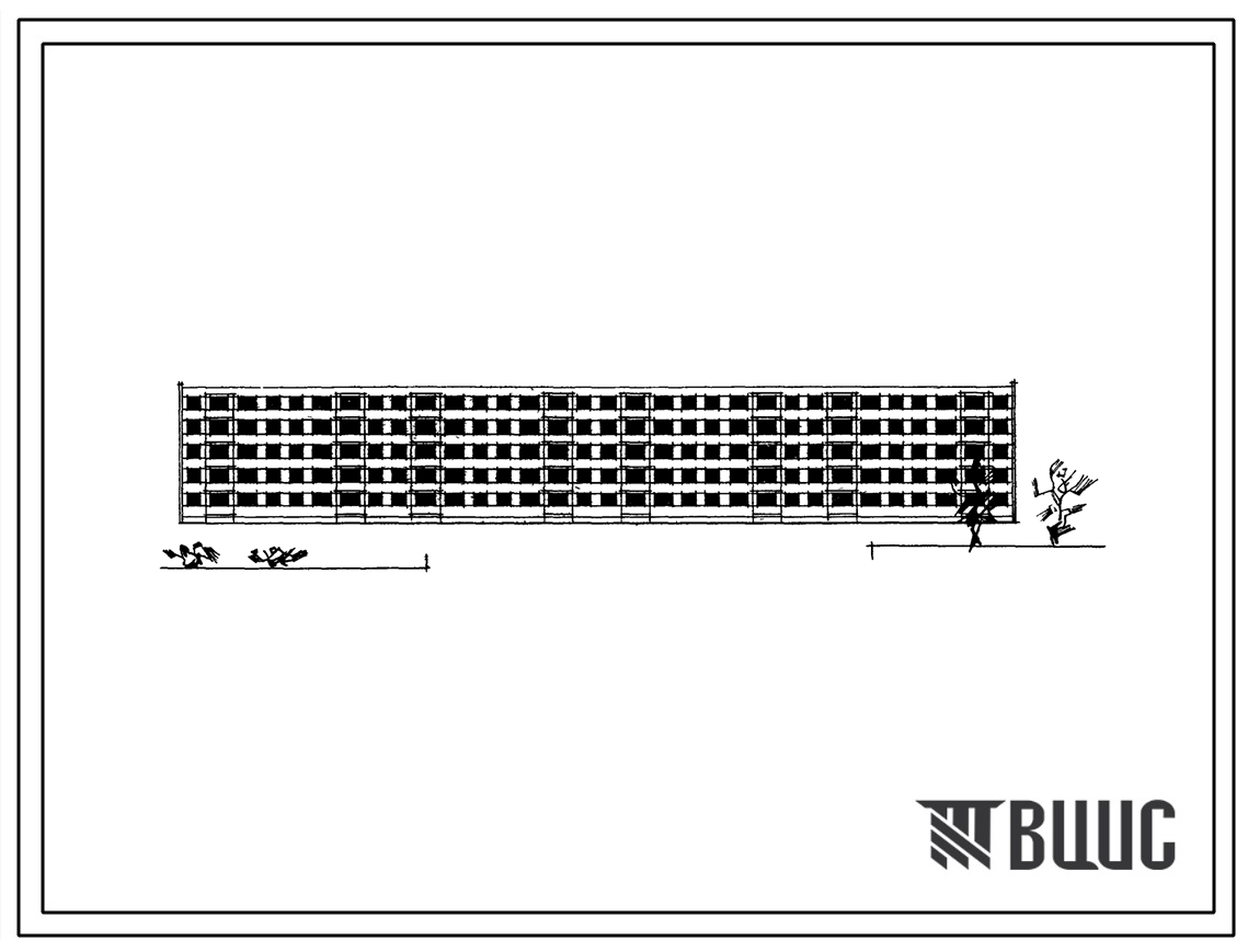Типовой проект 1-434С-30/71 5-этажный 8-секционный дом на 80 квартир для строительства в Белорусской ССР.