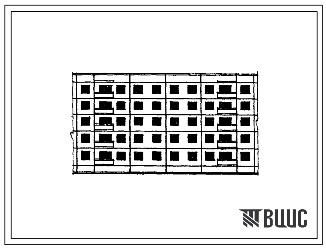 Типовой проект 83-010/1 Пятиэтажная блок-секция рядовая с торцовым окончанием на 30 квартир (однокомнатных 1А-2, 1Б-10; двухкомнатных 2Б-18).
